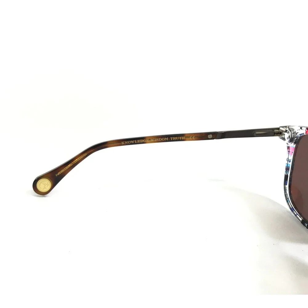 Robert Graham Sunglasses HERMAN CLR Clear Multicolor Frame w/ Light Brown Lenses